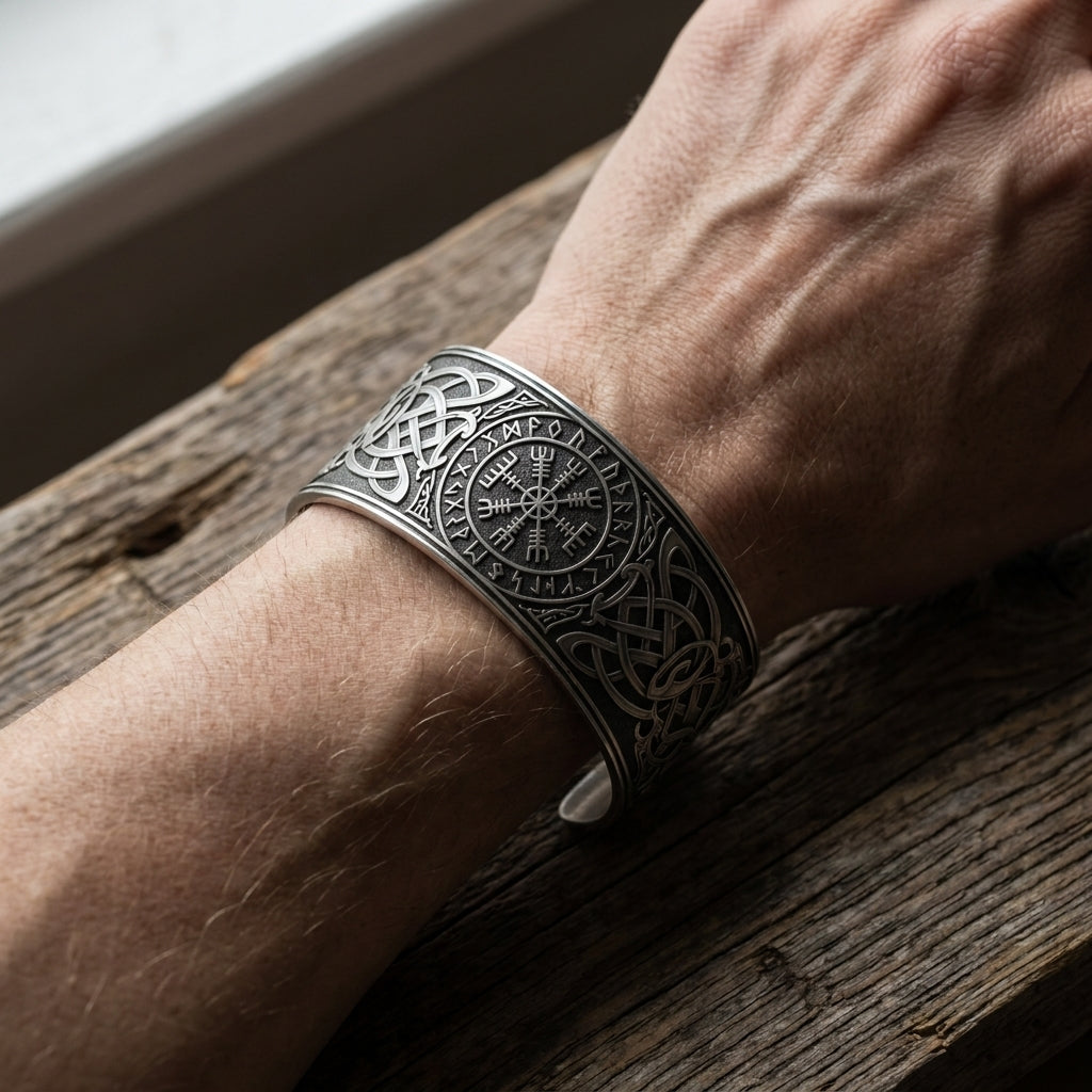 Helm of Awe Cuff Bangle Bracelet