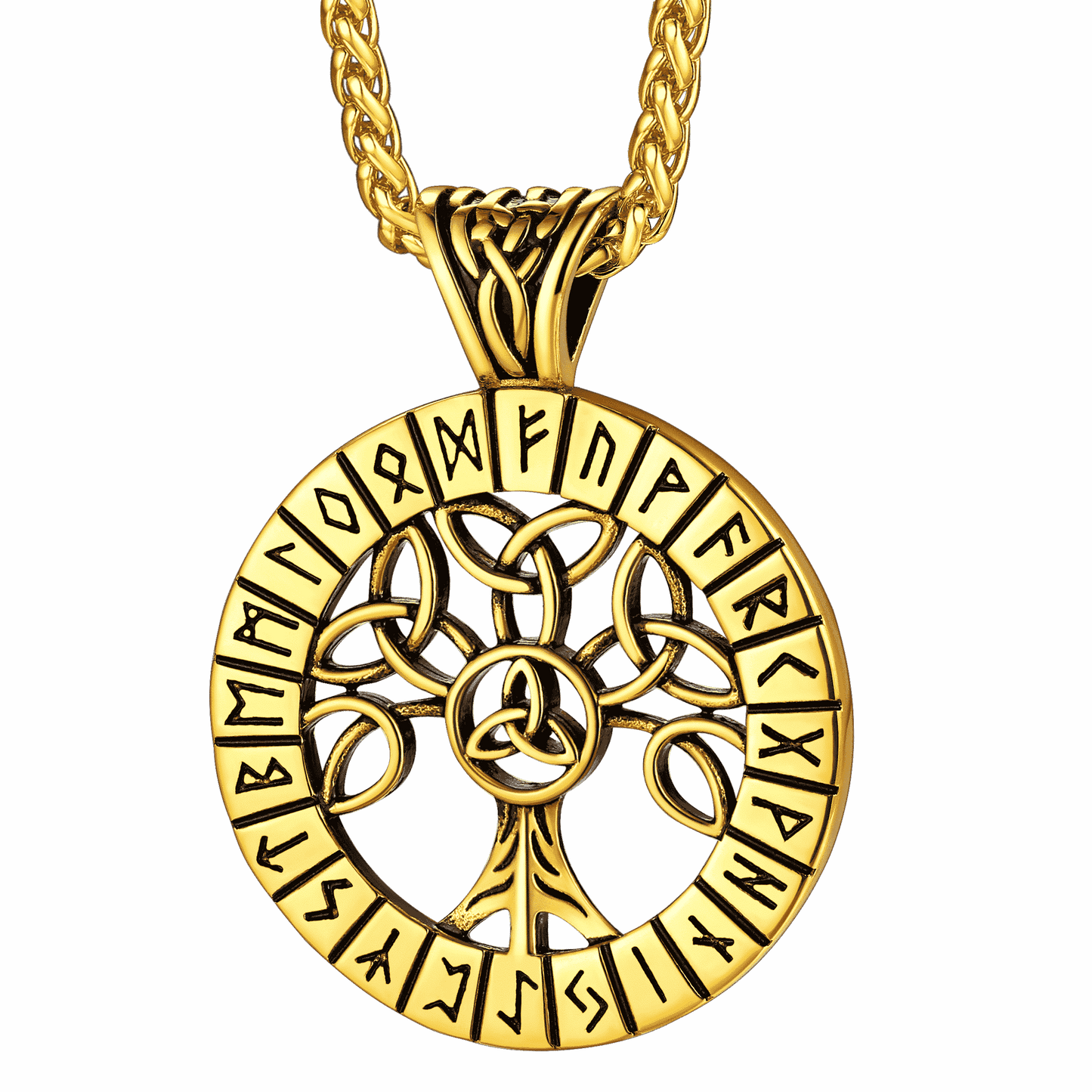 Norse Viking Rune Tree Of Life Necklace Amulet For Men