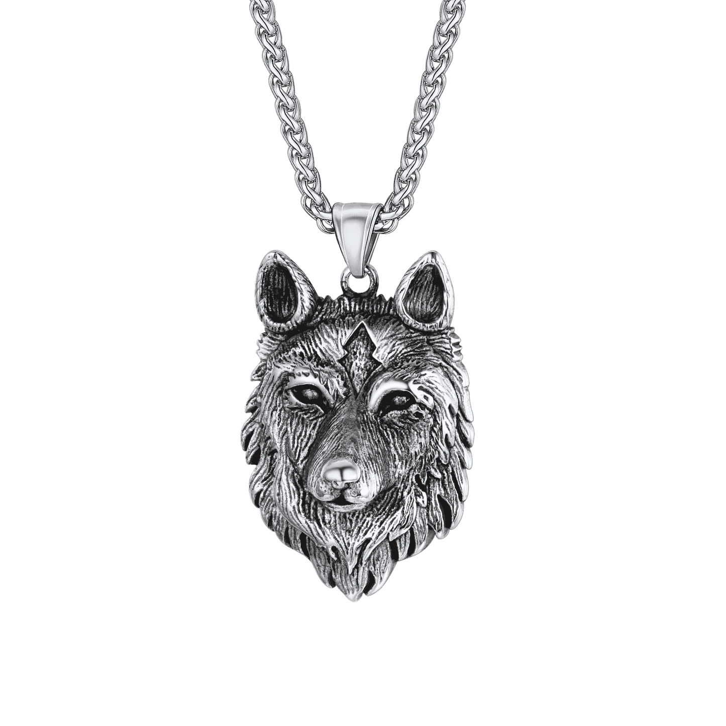 Viking Wild Wolf Pendant Necklace Norse Jewelry For Men