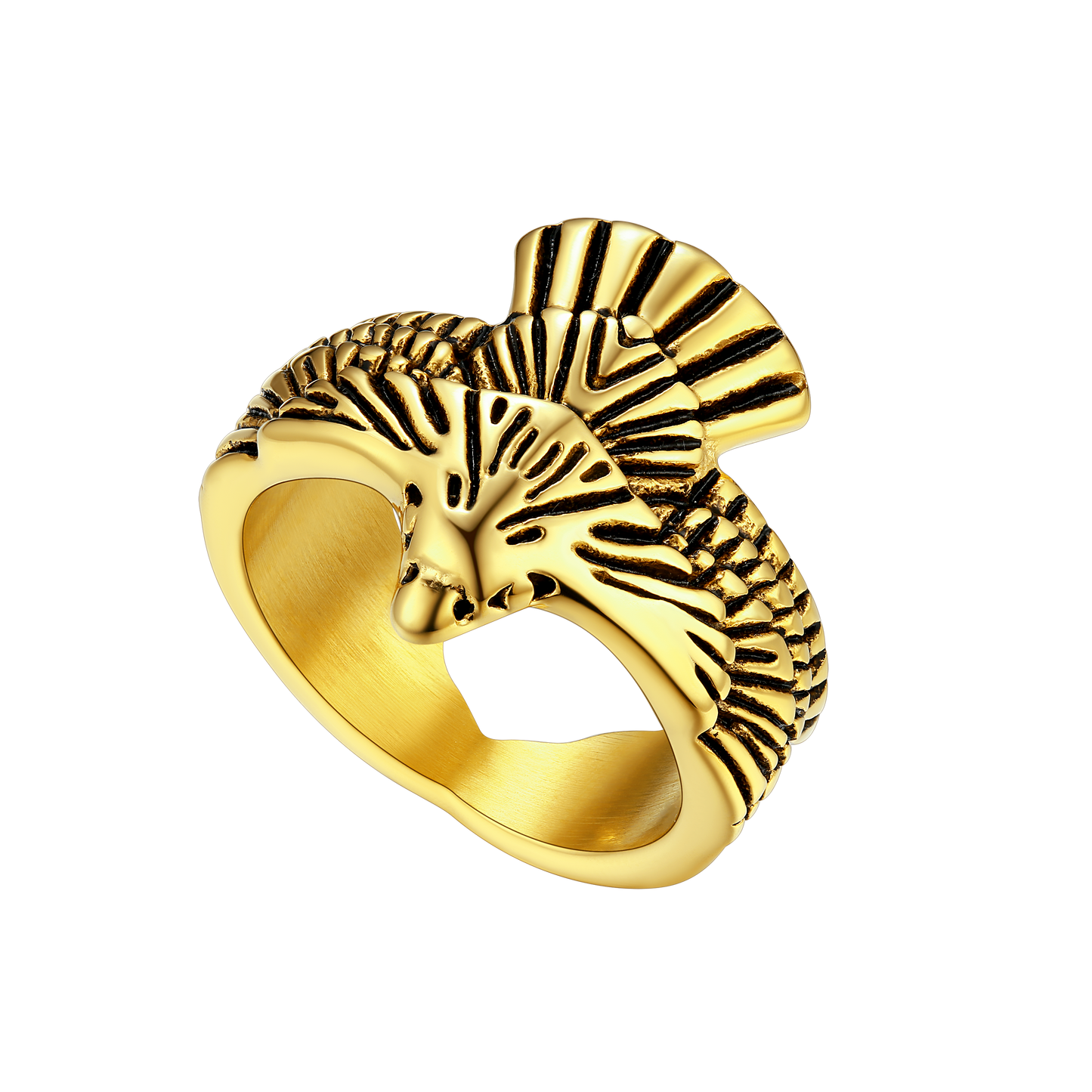 Vintage Hawk Open Adjustable Ring for Men