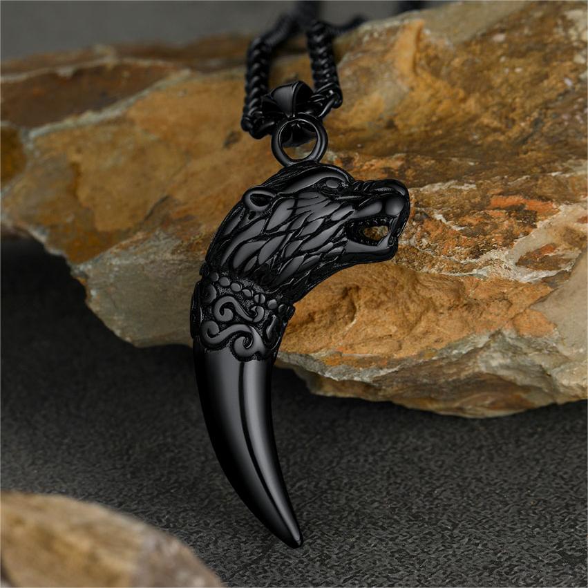 Viking Wolf Tooth Necklace For Men