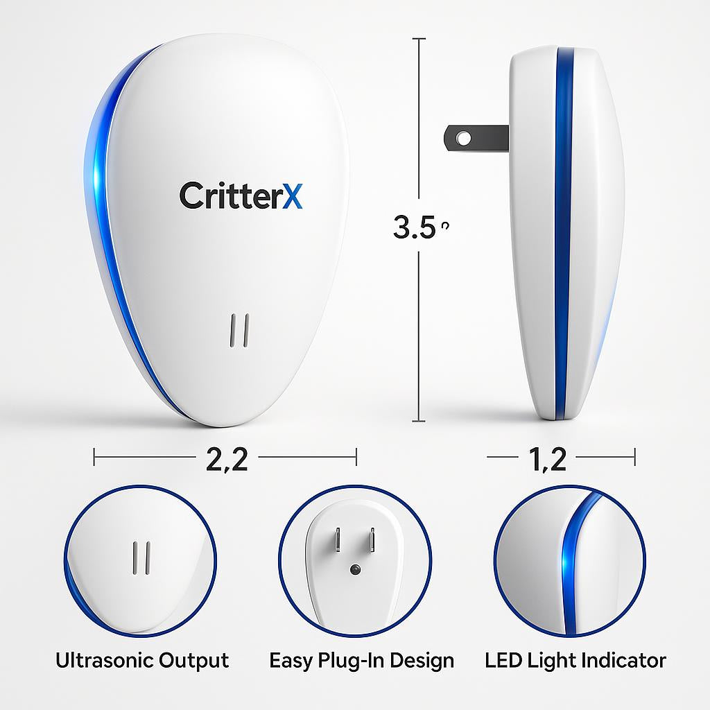 CritterX 2025 Advanced Pest Repeller - Eliminate Pests Permanently