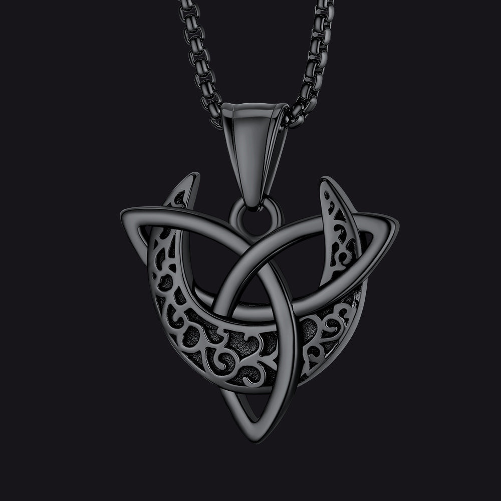 Celtic Knot Moon Goddess Necklace For Men