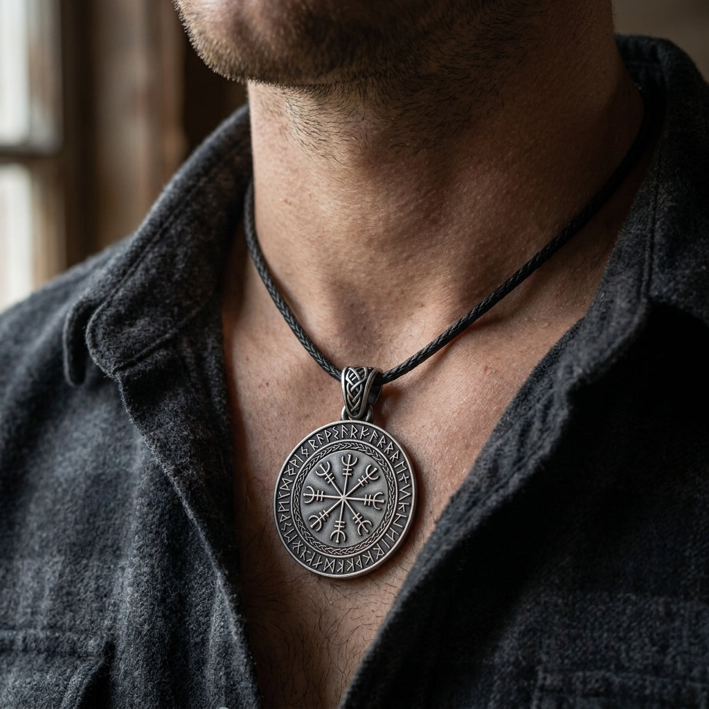 Helm of Awe Aegishjalmur Pendant Necklace