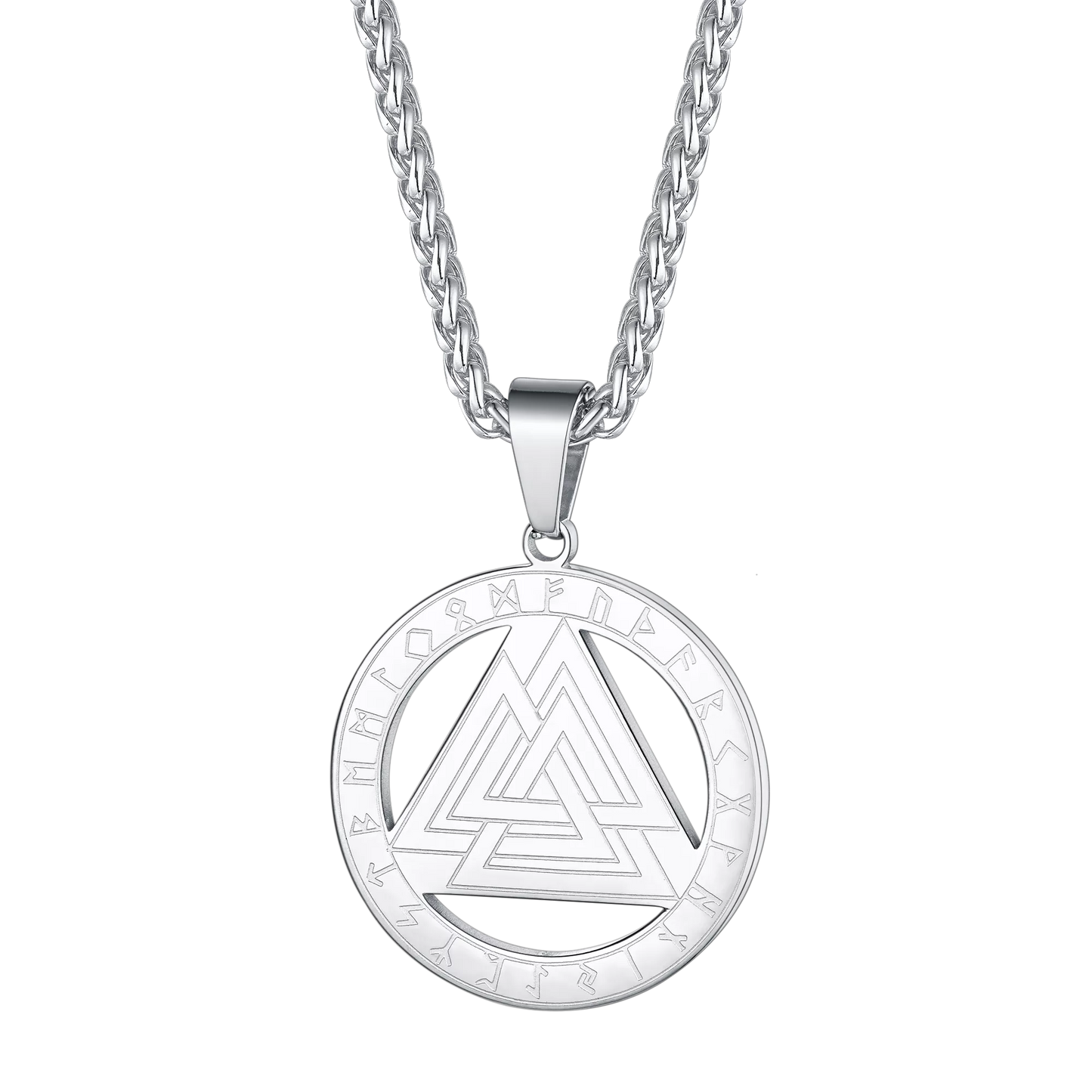 FaithHeart Viking Rune Valknut Necklace for Men