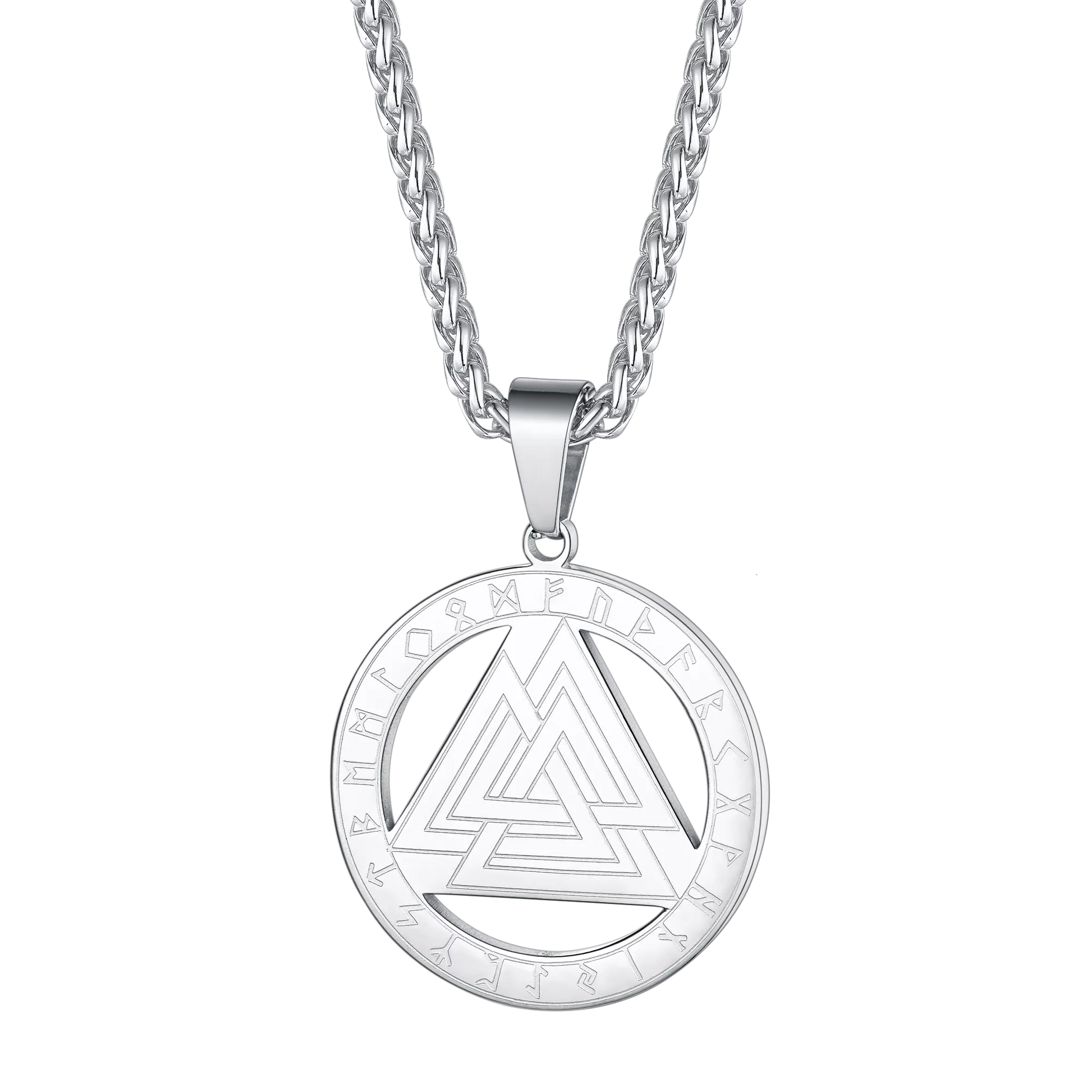 FaithHeart Viking Rune Valknut Necklace for Men