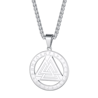 FaithHeart Viking Rune Valknut Necklace for Men