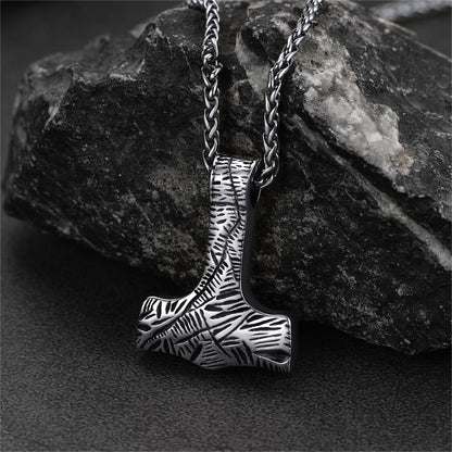 Viking Thor's Hammer Necklace Mjolnir Pendant For Men