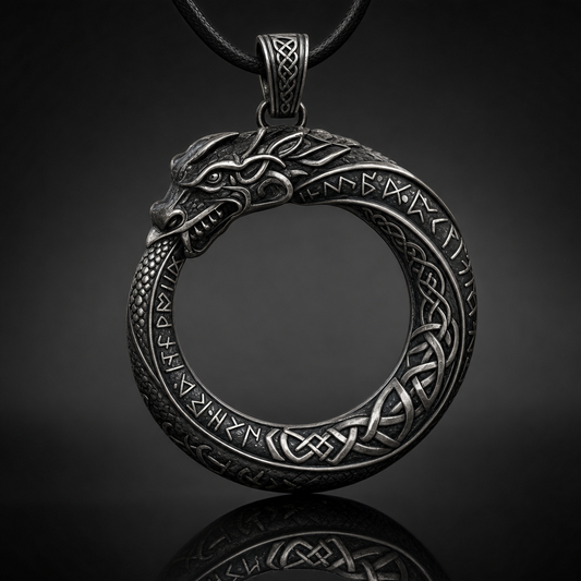 Jörmungandr Ouroboros Serpent Pendant Necklace