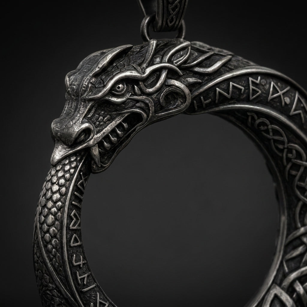 Jörmungandr Ouroboros Serpent Pendant Necklace