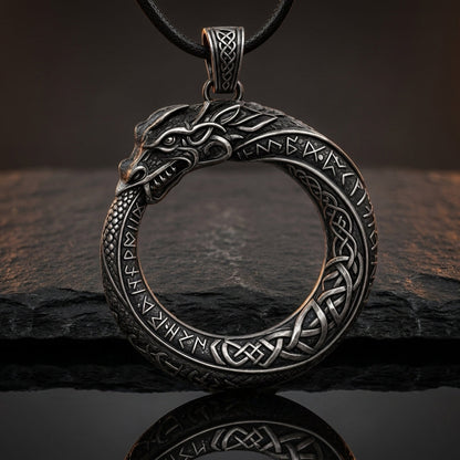 Jörmungandr Ouroboros Serpent Pendant Necklace