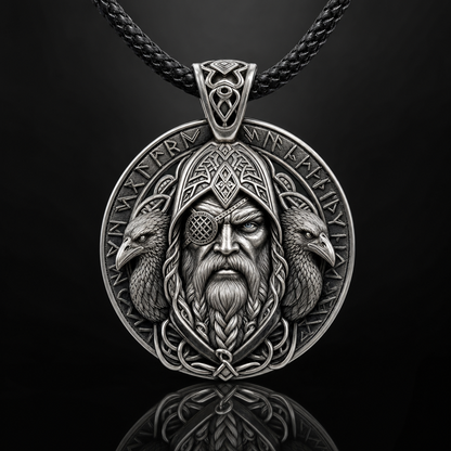Odin Allfather Face Pendant Necklace
