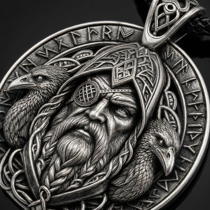 Odin Allfather Face Pendant Necklace