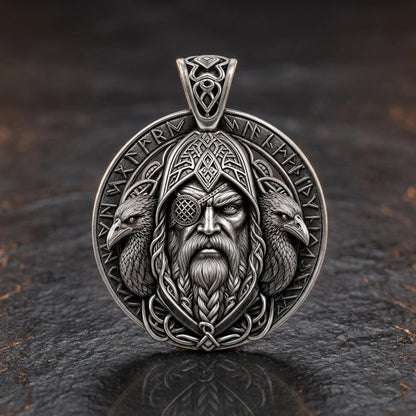 Odin Allfather Face Pendant Necklace