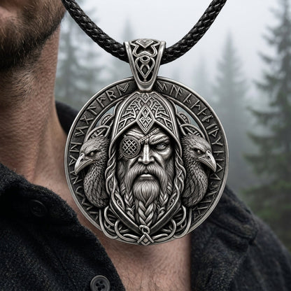 Odin Allfather Face Pendant Necklace