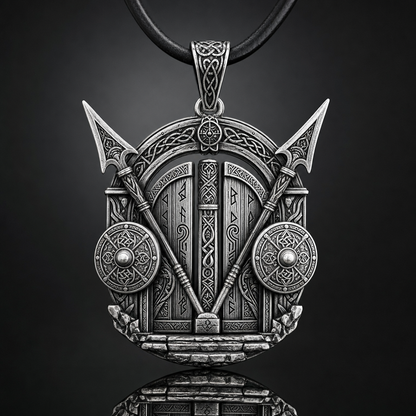 Viking Valhalla Gate Pendant Necklace