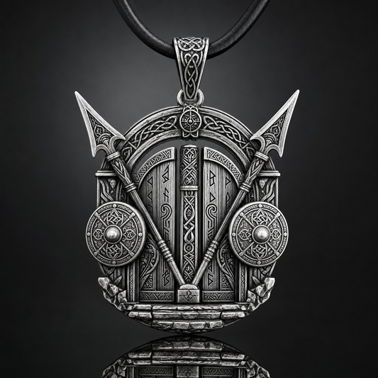 Viking Valhalla Gate Pendant Necklace