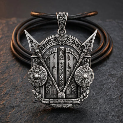 Viking Valhalla Gate Pendant Necklace