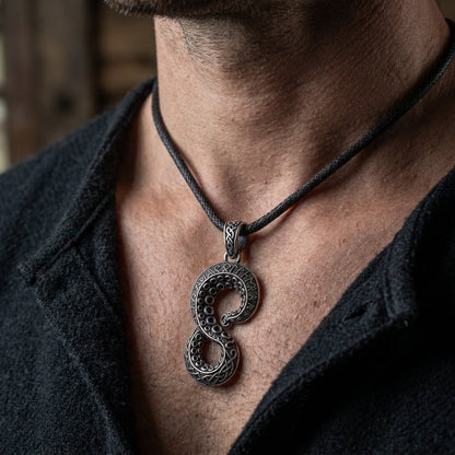 Norse Kraken Tentacle Pendant Necklace