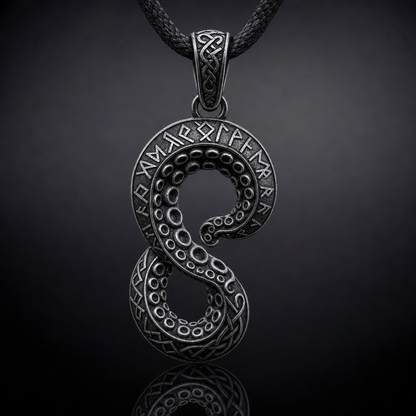 Norse Kraken Tentacle Pendant Necklace