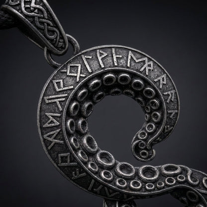 Norse Kraken Tentacle Pendant Necklace