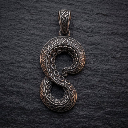 Norse Kraken Tentacle Pendant Necklace