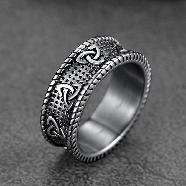 Viking Celtic Knot Stainless Steel Band Ring For Men
