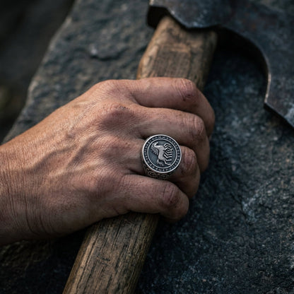 Viking Sleipnir Horse Signet Ring