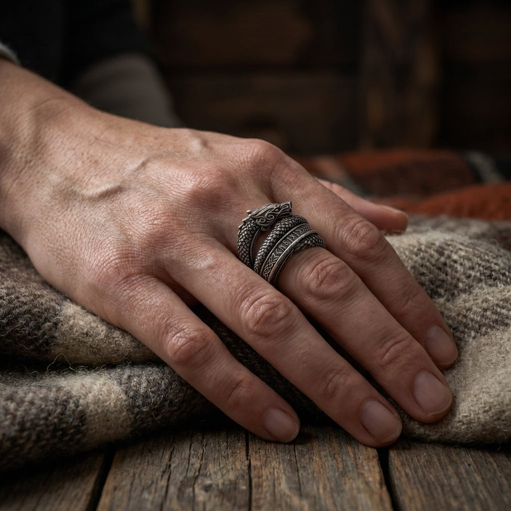 Jörmungandr Serpent Wrap Ring