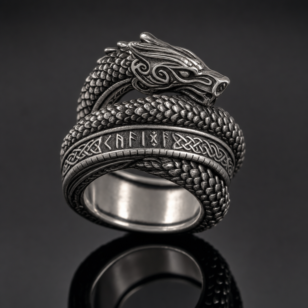 Jörmungandr Serpent Wrap Ring