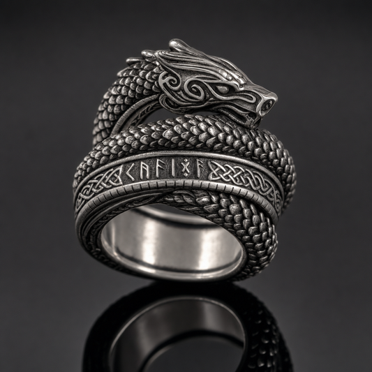 Jörmungandr Serpent Wrap Ring