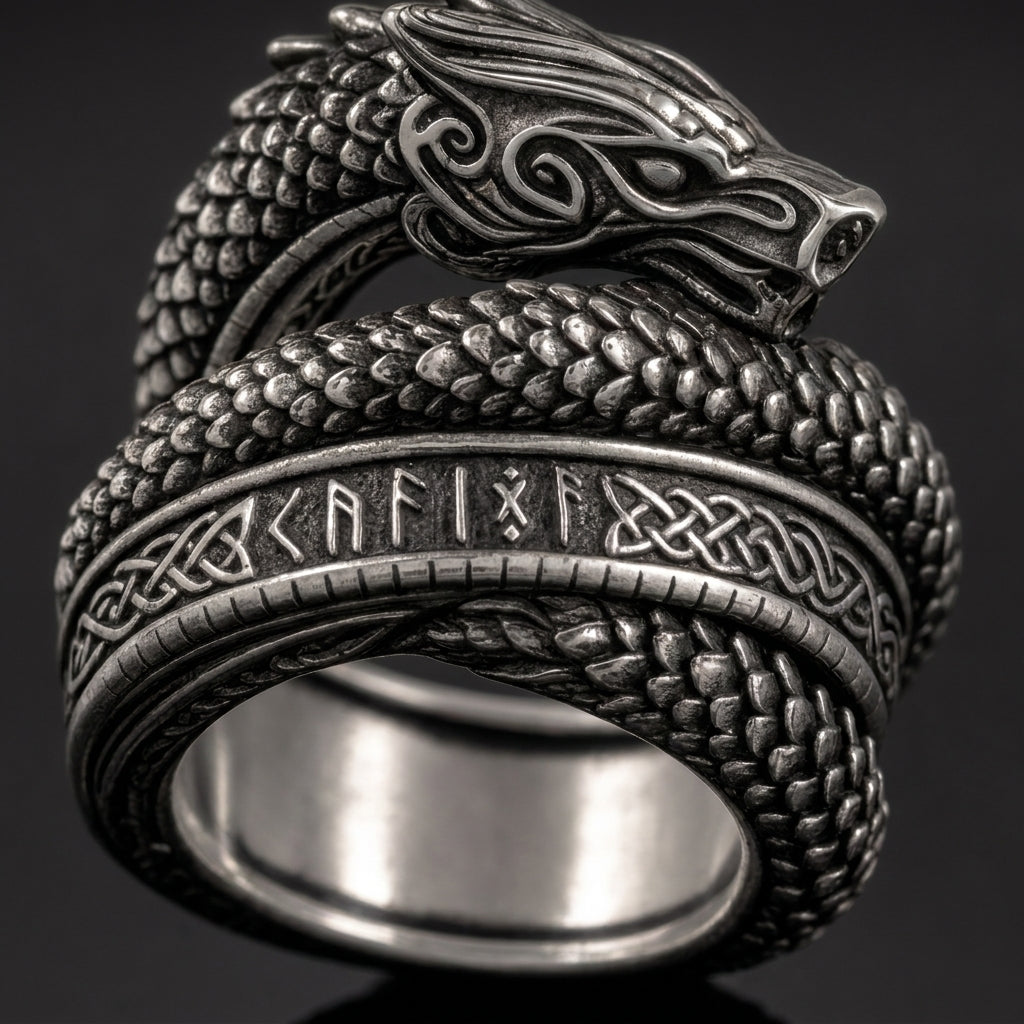 Jörmungandr Serpent Wrap Ring