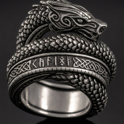 Jörmungandr Serpent Wrap Ring