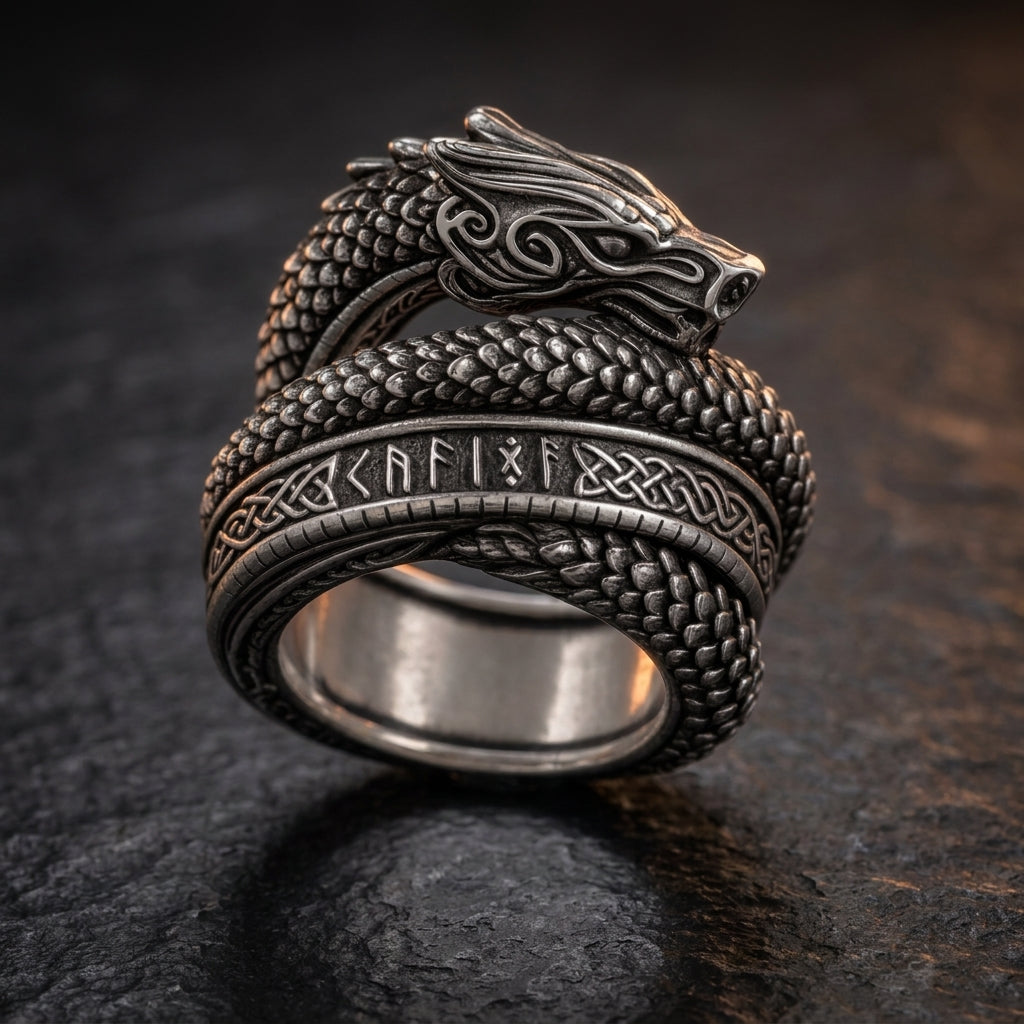 Jörmungandr Serpent Wrap Ring
