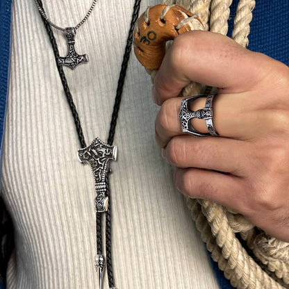 Viking Thor's Hammer Bolo Ties for Men Women