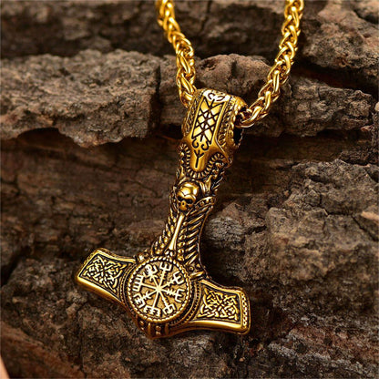 Viking Thor's Hammer Mjolnir Necklace Pendant For Men