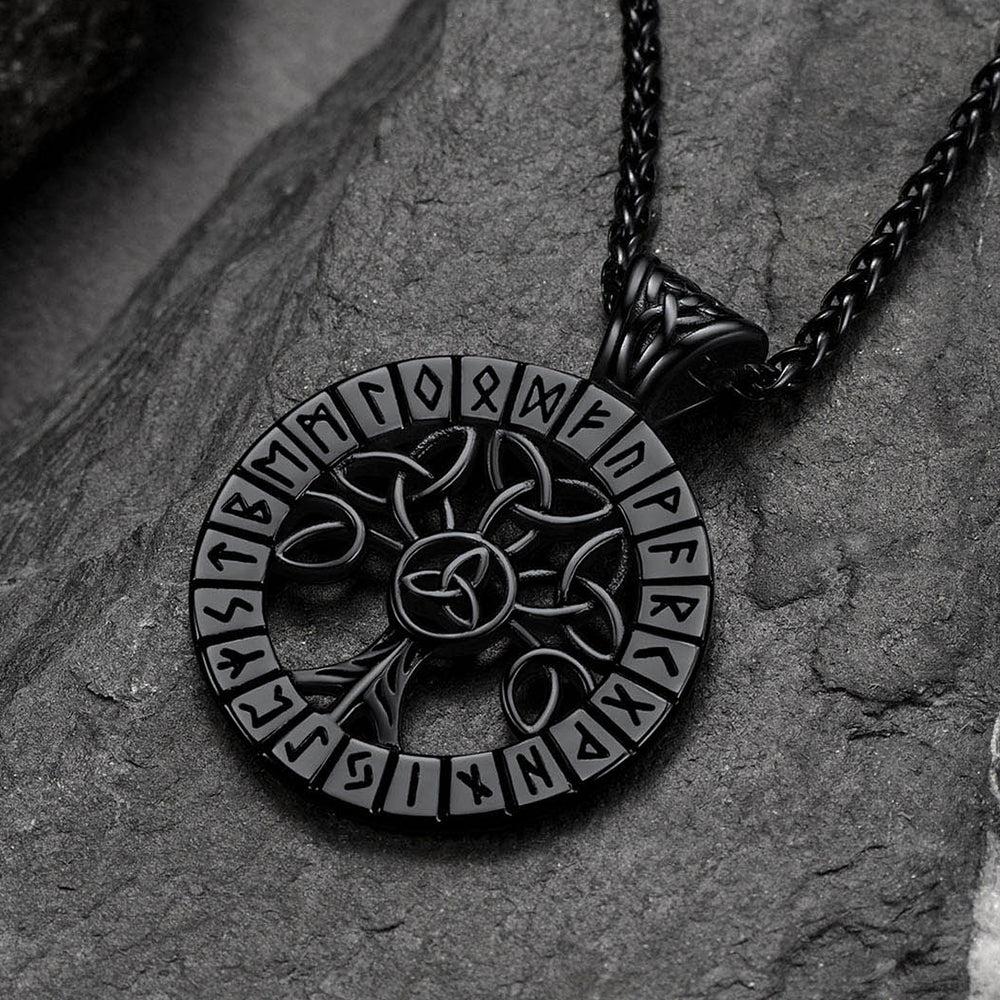 Norse Viking Rune Tree Of Life Necklace Amulet For Men