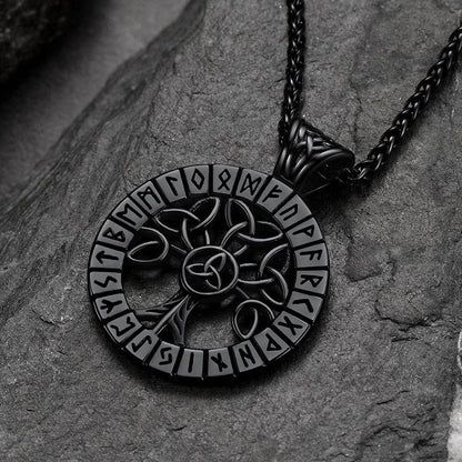 Norse Viking Rune Tree Of Life Necklace Amulet For Men
