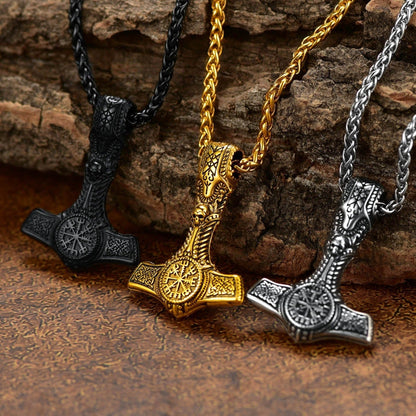 Viking Thor's Hammer Mjolnir Necklace Pendant For Men
