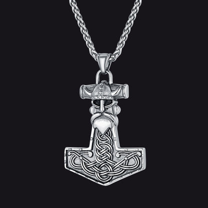 Viking Mjolnir Thor Hammer Necklace Odin Pendant For Men