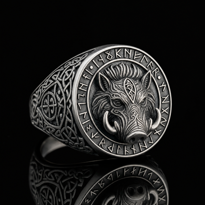 Viking Boar Gullinbursti Ring