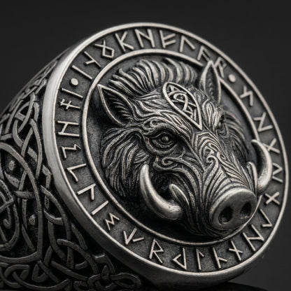 Viking Boar Gullinbursti Ring