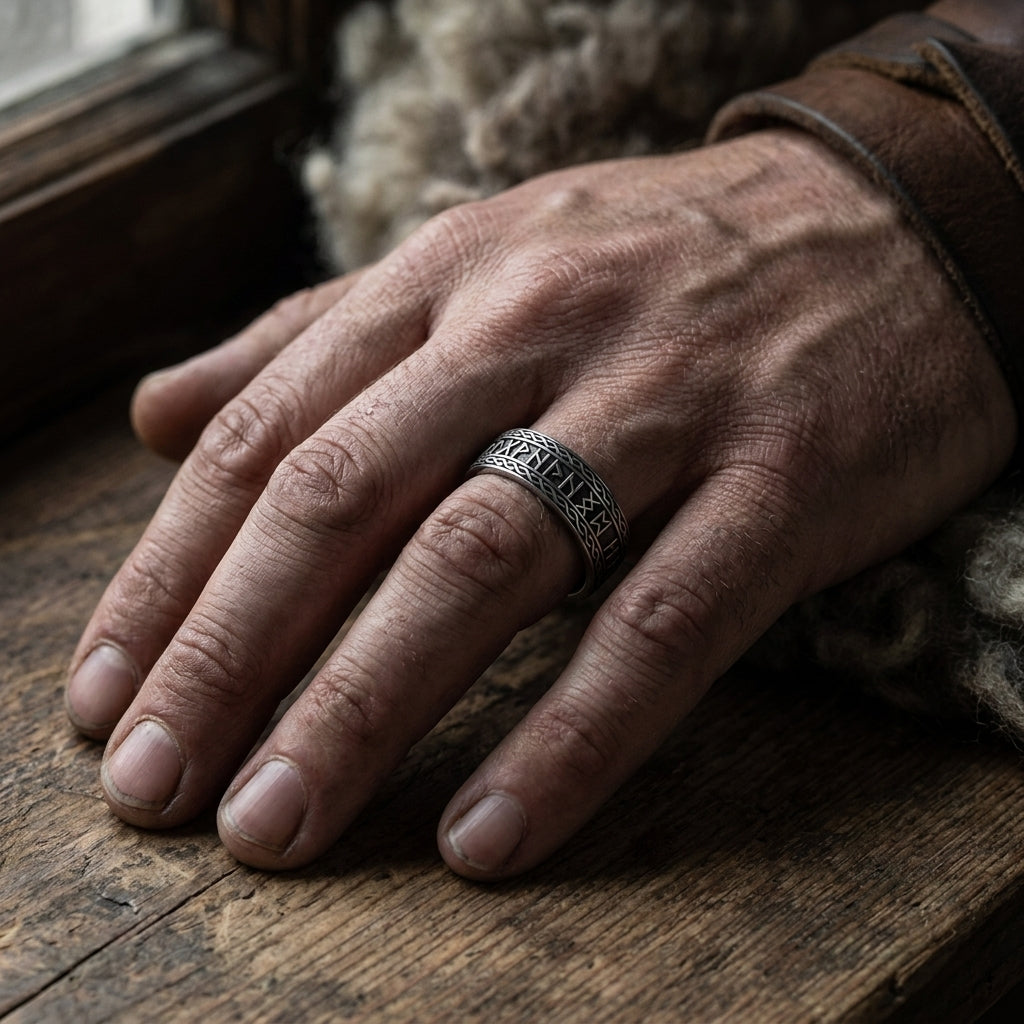 Viking Shieldmaiden Rune Ring