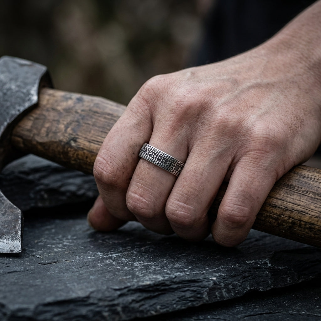Viking Shieldmaiden Rune Ring