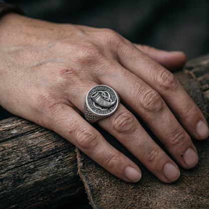 Viking Drinking Horn Signet Ring