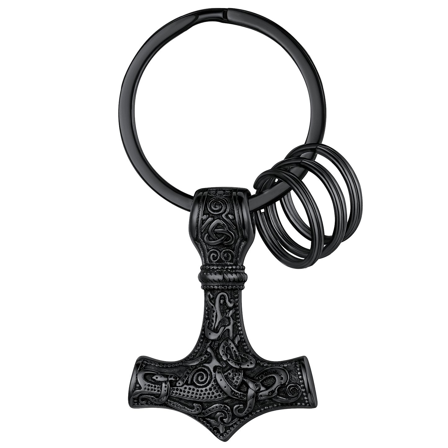 Norse Viking Thor Hammer Mjolnir Keychain for Men