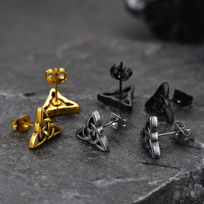 Celtic Knot Stud Earrings For Men