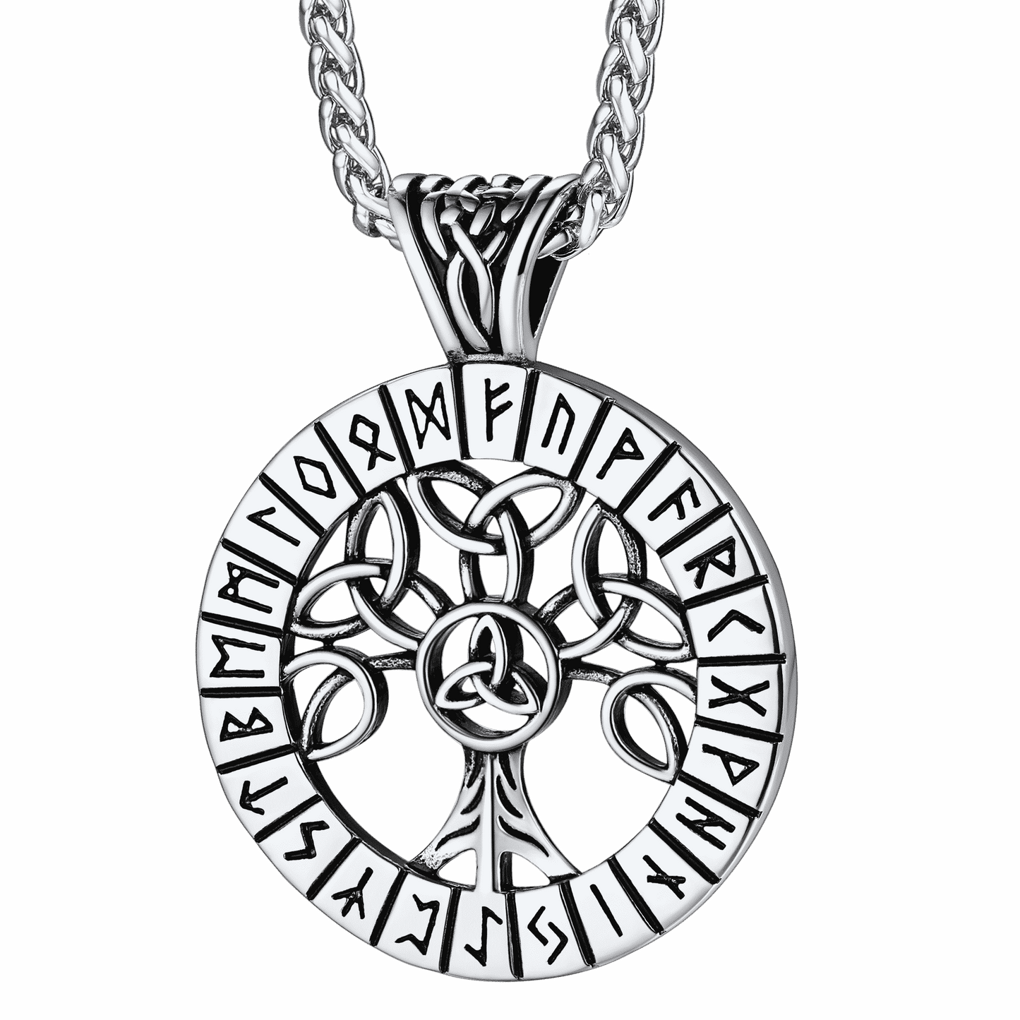 Norse Viking Rune Tree Of Life Necklace Amulet For Men