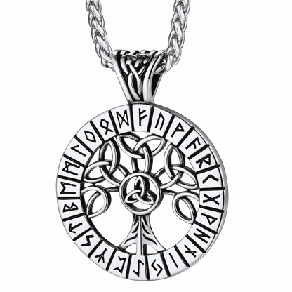 Norse Viking Rune Tree Of Life Necklace Amulet For Men