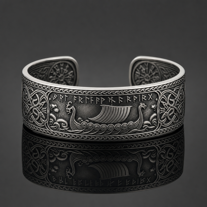 Viking Longship Drakkar Bangle Bracelet